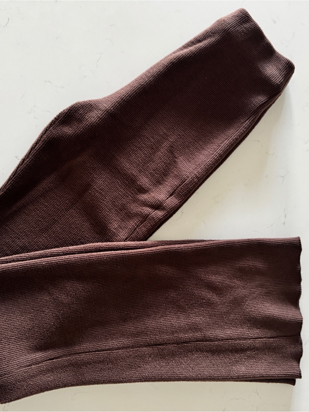 Guizio Brown Ribbed Seamless Leggings Size S